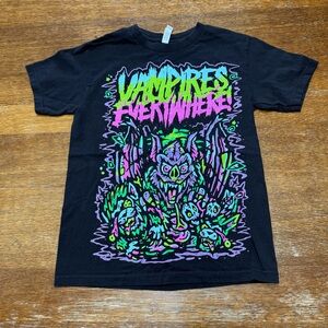 Graphic Black T-Shirt with Neon Design